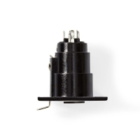 XLR konektor | Přímý | Zásuvka | Poniklované | Krabička | Průměr vstupního kabelu: 5.0 mm | Kov | Černá | 1 kusů | Plast
