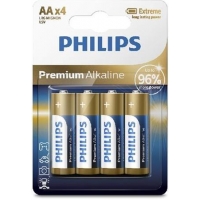 Philips Premium Alkaline AA/LR6 4KS LR6M4B/10 tužkové alkalické baterie