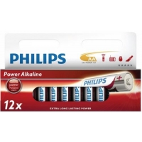 Philips Power Alkaline AA/LR6 12KS LR6P12W/10 tužkové alkalické baterie
