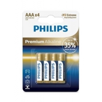 Philips Premium Alkaline AAA/LR03 4KS LR03M4B/10 mikrotužkové alkalické baterie