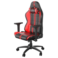 SPC Gear SR400 RD herní židle imitace kůže černočervená