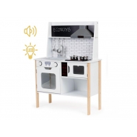 Ecotoys Dětská dřevěná kuchyňka se světelnými a zvukovými efekty PLK537