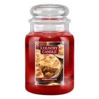 Svíčka ve skleněné dóze Country Candle, Horký jablečný koláč, 680 g