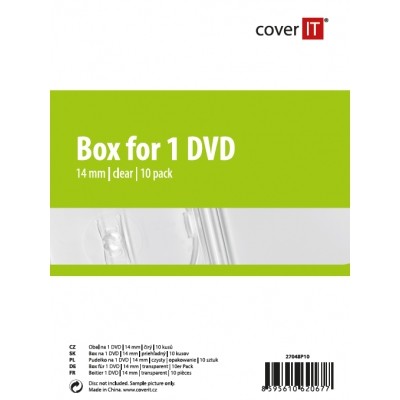 COVER IT 1 DVD 14mm super čirý 10ks/bal