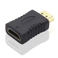 PremiumCord Adaptér HDMI Female - HDMI Male, krátká, zlacené konektory 