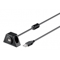 PremiumCord USB 2.0 prodlužovací kabel 1,2m MF s konektorem na přišroubování