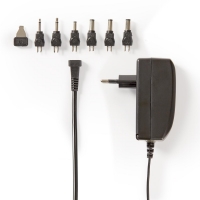 Univerzální napájecí AC adaptér | 24 W | 9 - 24 V DC | 1.80 m | 1,0 A - 1,5 A A | 6 plug(s) | Černá