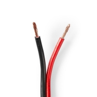 Repro kabel | 2x 2.50 mm2 | CCA | 25.0 m | Kulatý | PVC | Černá / Červená | Zabaleno