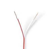Repro kabel | 2x 0.35 mm2 | CCA | 100.0 m | Kulatý | PVC | Bílá | Zabaleno
