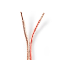 Repro kabel | 2x 4.00 mm2 | Měď | 100.0 m | Kulatý | PVC | Transparentní | Role