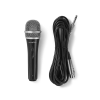 Kabelový mikrofon | Kardioid | Odnímatelný kabel | 5.00 m | 50 Hz - 15 kHz | 600 Ohm | -72 dB | Vypínač | Kov | Černá / 