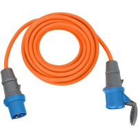 CEE prodlužovací kabel 10 m (Camping Extension Cable H07RN-F 3G2.5 v oranžové barvě s CEE zástrčkou a spojkou s těsnícím