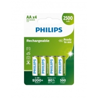 Philips Rechargeable AA/HR6 4KS R6B4RTU25/10 2500mAh přednabité nabíjecí tužkové baterie