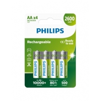 Philips Rechargeable AA/HR6 4KS R6B4B260/10 2600mAh přednabité nabíjecí tužkové baterie