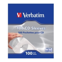 Verbatim papírová obálka na CD/DVD s okénkem, 100-pack