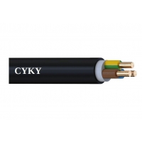 Silový instalační kabel pro pevné uložení CYKY-J 3x1,5, balení 100m