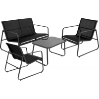 PROGARDEN Zahradní nábytek lavice + 2 židle a stůl PROGARDEN sada 4 ks KO-FD4300500
