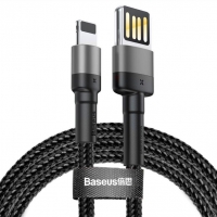 Baseus CALKLF-GG1 Cafule Kabel USB to Lightning Double Sided 2.4A 1m Grey/Black