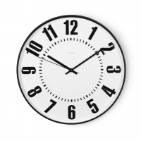 Hama Black Digits, nástěnné hodiny, 3D číslice, průměr 35 cm, tichý chod
