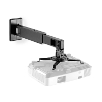 Držák Projektoru | Full Motion | 15 kg | Otočné | Naklápěcí | Ocel | Černá