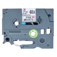 Brother - TZe-MPPH31 páska s růžovými srdci / černá (12mm, 4m)