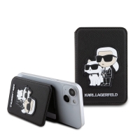 Karl Lagerfeld MagSafe Cardslot Stand Karl and Choupette Black