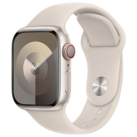 Apple Watch Series 9 Cellular 41mm Hvězdně bílý hliník s hvězdně bílým sportovním řemínkem M/L