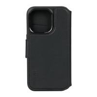 Decoded Leather Detachable Wallet, black - iPhone 15 Pro