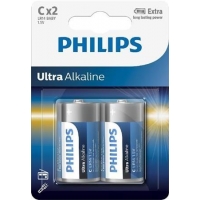 Philips Ultra Alkaline C/LR14 2KS LR14E2B/10 malé mono alkalické baterie