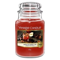 Svíčka ve skleněné dóze Yankee Candle, Jablka a sladký fík, 623 g