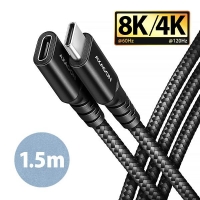 AXAGON BUCM32-CF15AB prodlužovací kabel USB-C (M) <-> USB-C (F), 1.5m, USB 20Gbps, PD 240W ALU oplet