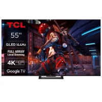 TCL 55C745 TV SMART Google TV QLED/139cm/4K UHD/3900 PPI/144Hz/HDR10+/Dolby Atmos/Direct LED/DVB-T/T2/C/S/S2/VESA