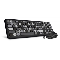 CONNECT IT FASHION combo bezdrátová černo-šedá klávesnice + myš, (+1x AAA +1x AA baterie zdarma), CZ + SK layout