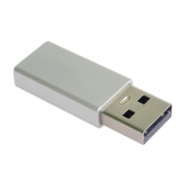 PremiumCord Adaptér USB2.0 A male - USB-C female, stříbrné hliníkové pouzdro