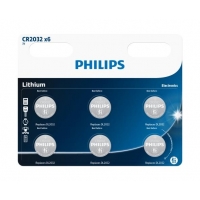 Philips CR2032 (DL2032) 6KS CR2032P6/01B 3V lithiová knoflíková baterie
