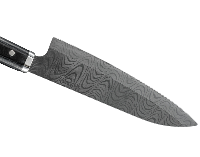 Keramický nůž Kyocera Kizuna s grafickou inspirací v zenové zahradě