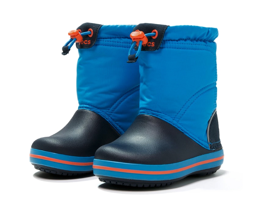 V teple a v suchu s dětskými sněhulemi Crocs Crocband LodgePoint Boot Kids