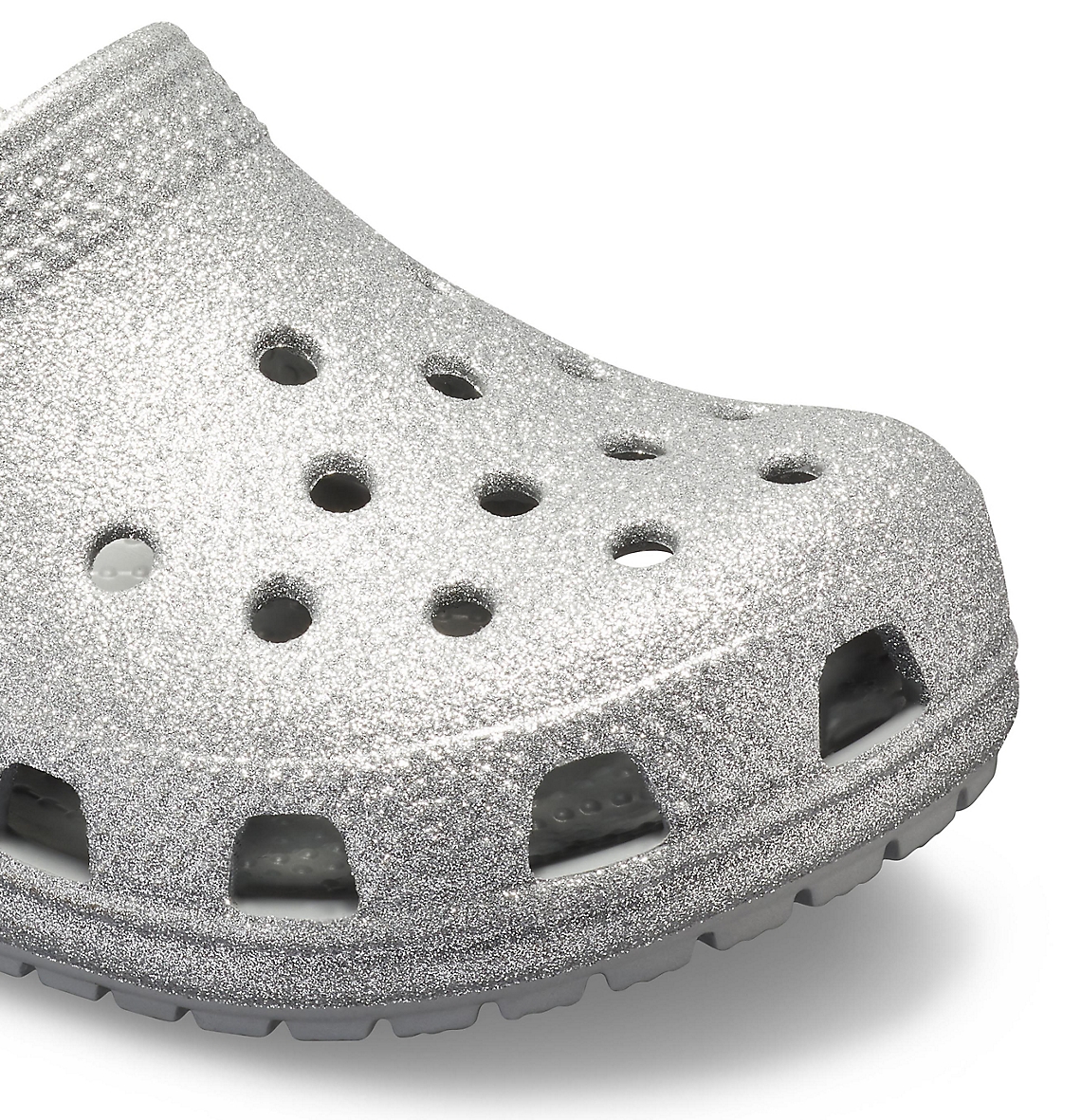 Dětské pantofle (nazouváky) Crocs Classic Glitter Clog Kids v originálním provedení s flitry
