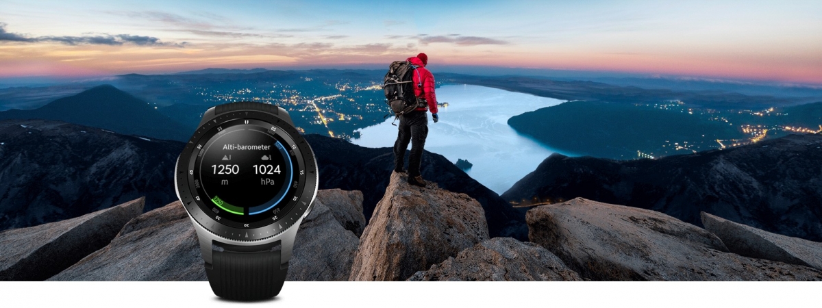 Chytré hodinky Samsung Galaxy Watch R800 se zabudovanou GPS a barometrem