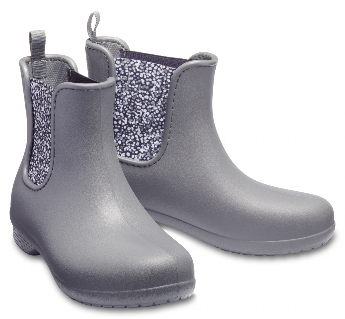 Dámské nízké holínky Crocs Freesail Chelsea Boot Women Dots jako lehká a elegantní obuv do města