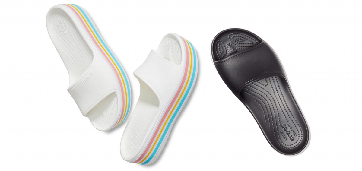 Oddejte se nejnovějším módním trendům s Crocs Crocband Bold Color Platform Slide na vysoké platformě