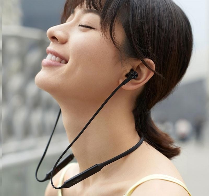 Bezdrátová Bluetooth sluchátka do uší Huawei FreeLace CM70-C s funkcí potlačení hluku a šumu