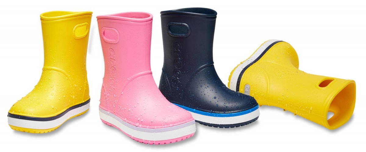 Lehoučké barevné a sportovní dětské holínky (gumáky) Crocs Crocband Rain Boot Kids