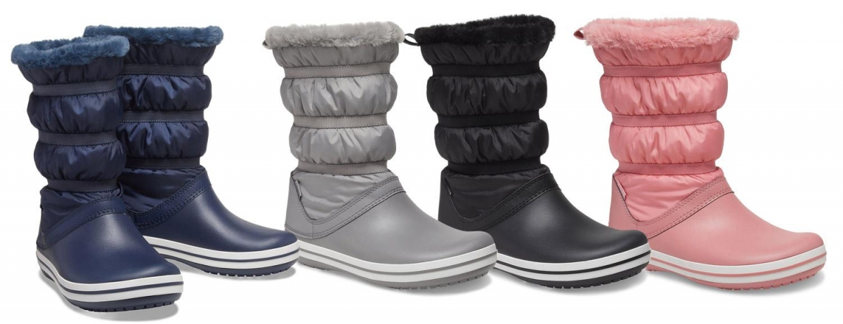 Dámské sněhule Crocs Crocband Boot Women ve stylovém vzhledu s hřejivým kožíškem