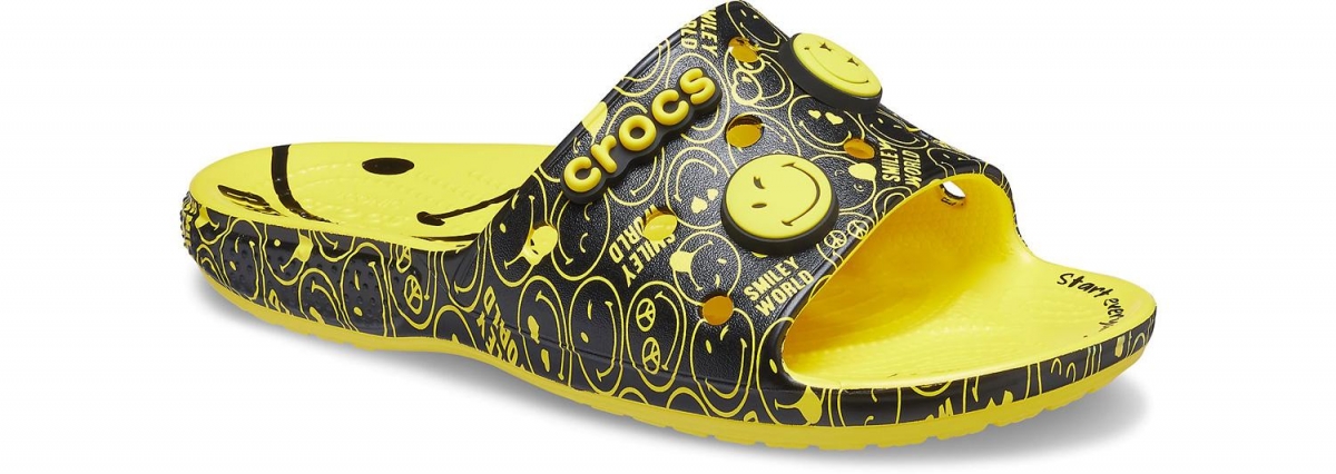 Originální, pohodlné, praktické dámské a pánské pantofle Classic Crocs Smiley Slide