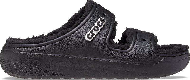 Crocs Classic Cozzzy Sandal - Black/Black, M8/W10 (41-42)